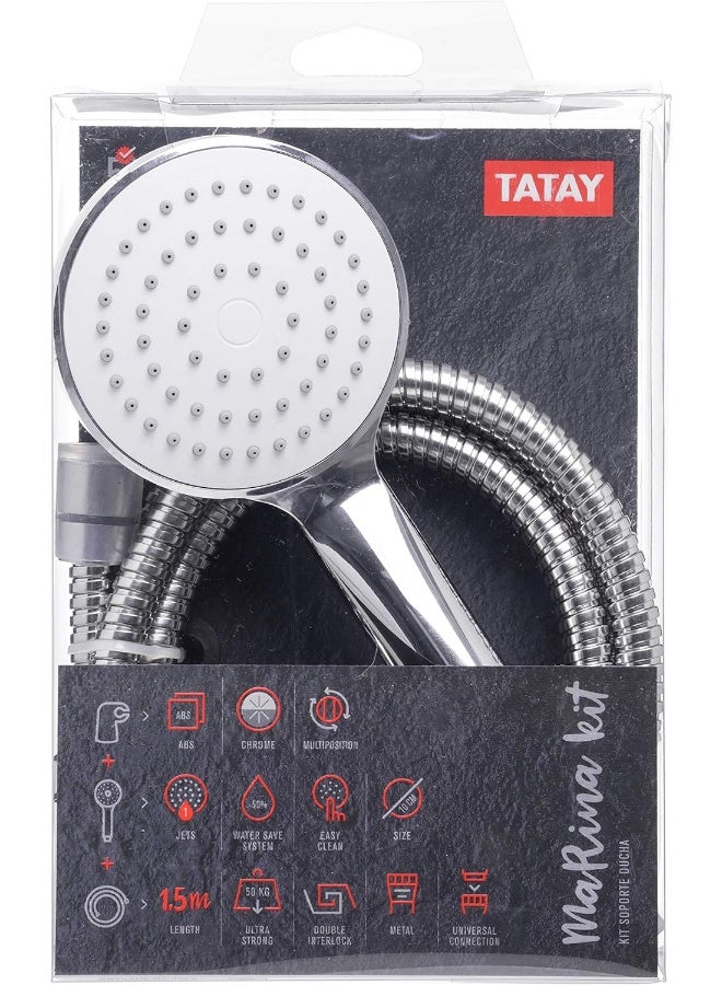 TATAY Marina Complete Shower Kit, us:one Size, Silver - Image 2